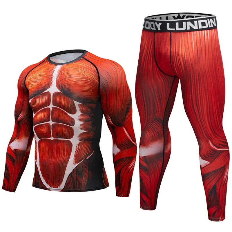 Compression Long Pant - 2026 Gloednieuwe Heren Compressie Set Running